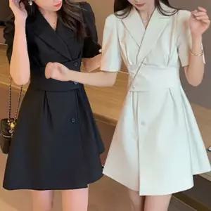 친절한탄씨 더블버튼 사선 포인트 하객룩 원피스 더블버튼원피스 하객원피스 격식룩 정장원피스