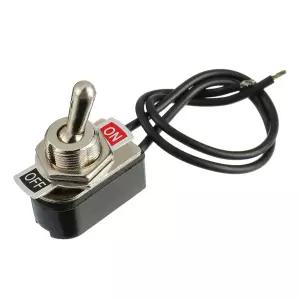 대형 토글 스위치 SPST 2 핀 ON/OFF 로커 6A/125V 3A/250V 카 트럭 보트 마린 블랙 쉘(1PCS)용