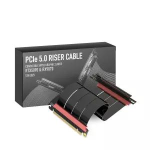 링크업 PCIE 5.0 라이저 케이블 수직 GPU 마운트용 직각 그래픽 카드 준비 완료 4.0 및 RX 9070 RTX5090과