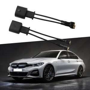 2Pcs 자동차 경적 스피커 어댑터 배선 하네스 피그 테일 소켓 BMW 1 5 시리즈 2011-2021 3 7