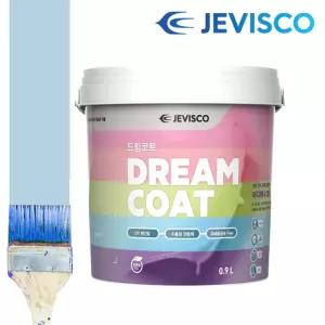 제비스코 드림코트 스카이 블루 0.9L 벽지페인트 다용도 친환경 제페인트 용페인트 DIY 셀프 셀프용 인테리