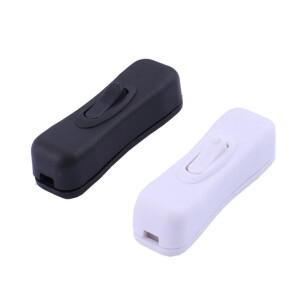 1Pcs 화이트 블랙 도매 250v 2A 304 LED 전원 케이블 스위치 중도 로커 On Off 푸시 버튼 온라인