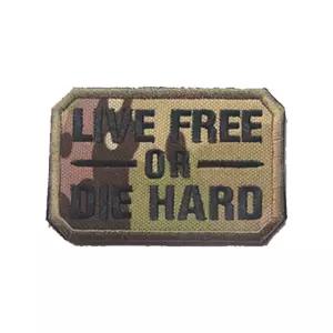 찍찍이 밀리터리 패치 와펜 live free or die hard군복 부착용 가방 아미 용와 군인 벨크로찍찍이 명찰 적