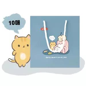 프롬앤투 FP16A-1 밍꼬 캐릭터 쇼핑백 10개 1세트종이가방 종이백 봉투 고급 디자인 선물용 포장케이스