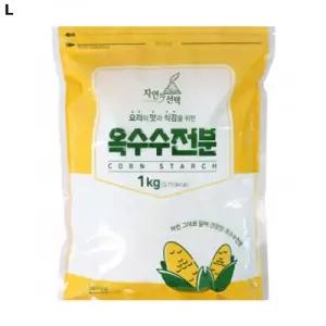 자연의선택 옥수수전분 1kg파우더 비닐팩 지퍼팩 가정용 1KG 고급 대용량 가루 분말