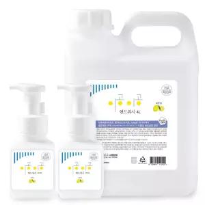 이공 핸드워시 레몬향 4L 1개+300ml 본품 2개버블 비누 거품 폼워시 세정제 거품물 손비누 물비누 대용량