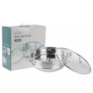 퀸센스 멀티 파티웍 32cm 파티 찜기 냄비 찜솥