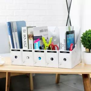 DIY 페이퍼 파일박스 5p세트(마블링)화일보관 다용도 서류정리함 종이 크라프트지문서함