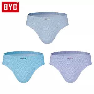 BYC 남성 3매입 미디 삼각팬티 DOLF1079세트 언더웨어 선물 선물용 면팬티 팬티