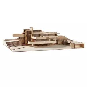 노만 수공예 낙수장 목재 만들기 미니어쳐 DIY 건축물 1/150 스케일 1150 건물모형