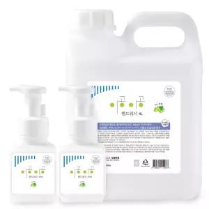 이공 핸드워시 머스캣향 4L 1개+300ml 본품 2개 버블 비누 거품 폼워시 세정제 거품물 손비누 물비누 대용