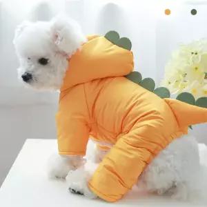 강아지패딩 아기공룡 겨울옷 애견 올인원 패딩점퍼 외투