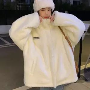 양털자켓 발열 뽀르리 화이트 뽀글이자켓 후리스점퍼