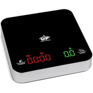 타이머가 있는 QP 미니 커피 저울 원두 - 2kg/0.1g 충전식 디지털 g/ml/oz/lb 3가지 모드 에스프레소/푸어