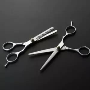 선물용 티타늄시저블레이드 일반미용가위1+미용숱가위1 2PCS