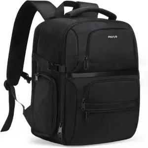 MOSISO 카메라 백팩 DSLR/SLR/거울 없는 케이스 15-16인치 노트북 수납공간과 레인 커버가 있는 측면 퀵
