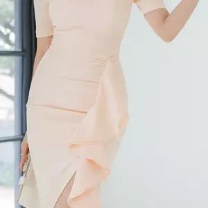 원피스 여자 여름 쉬폰원피스 시폰 쉬폰 섹시한 봄가을 오프숄더 일자넥 프릴 힙스터 슬림핏 드레스 admr2
