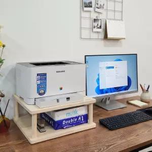 원목 프린터선반 자작 WPS02 받침대 프린터대 다이 PC 나무