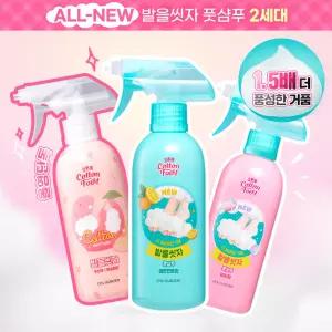 온더바디 발을씻자 코튼 풋샴푸 385ml 레몬/자몽/복숭아/쿨링/비누향 5종 택1