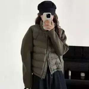 여성겨울옷 여성 니트점퍼 패딩점퍼 패딩 집업 일체형 자켓 4컬러