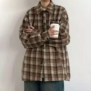 [텐바이텐]체크셔츠 루즈핏 간절기 남방 가을 남성 봄 남친룩 가을아우터 봄가