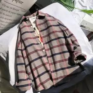 [텐바이텐]남성 댄디한 오버핏 체크셔츠 긴팔 체크남방 봄 가을 봄아우터 체크