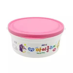 아모스 23000 탱탱아이클레이 400g 분홍 점토 버켓