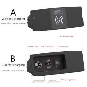 2024 무선 충전 플레이트 Audi A6 C7 A7 S6 S7 2011-2018 휴대폰 충전기 거치대 USB  트림 15W