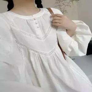 여성용 원피스 봄 펀칭 빅사이즈 레이스 퍼프 슬림핏 원픽1