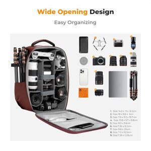 컨셉 카메라 백팩 15 15 6인치 노트북 수납공간 하드쉘 케이스 캐논 니콘 소니 DJI 매빅 드론과 호환되는 사진 DSLR 가방