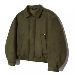 트릴리온 스웨이드 리벳 블루종 집업 자켓 KHAKI 25412270