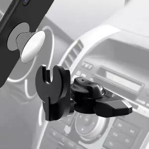 JCTRIWAY CD 슬롯 자동차 그립 휴대폰 홀더 그립/소켓용 Magsafe 지갑과 호환되는 팝 마운트 블랙