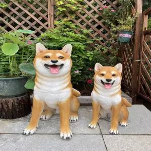 시바견 셰퍼드 정원 조형물 대형견 조각상 모형 인테리어 이누 아키타독 개 피규어 마당 주택