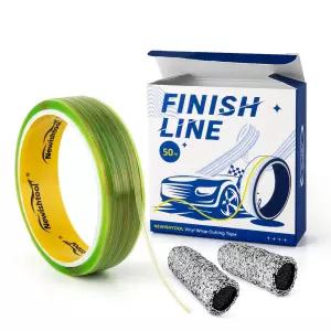 NEWISHTOOL 비닐 랩 커팅 테이프 나이프 덜 마감 라인 도구 3.5mm x 50미터 롤 164피트 엣지 디테일러