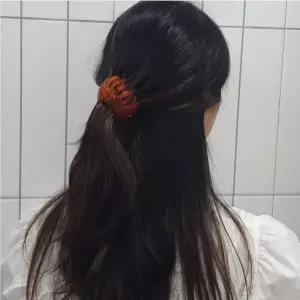 헤어핀 헤어액세서리 올림머리 똥머리 만두핀 포니테일 새둥지 집게핀 오렌지