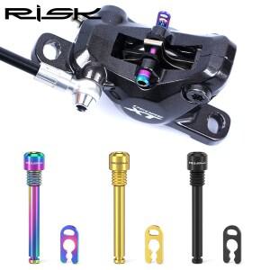 RISK 2개입 M4x26mm 티타늄 합금 유압 디스크 브레이크 볼트 나사형 핀 스크류 MTB 자전거 오일 XT 바이크