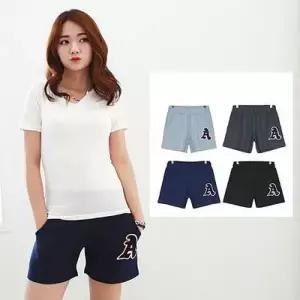 [텐바이텐][홍은]포인트 트레이닝팬츠 자수패치 여름 반바지 3부 여성 밴딩