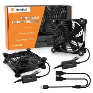 NEWHAIL 2PACK 감소 다중 라우터 컴퓨터 140MM 미니 플레이스테이션 콘솔 AV 속도 박스 제어 모뎀 TV 수신기 게임 캐빈용 USB DVR