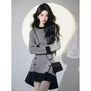 여사친 원피스 치마 니트 미니 슬림핏 가을겨울 스웨터 봄가을 원픽3