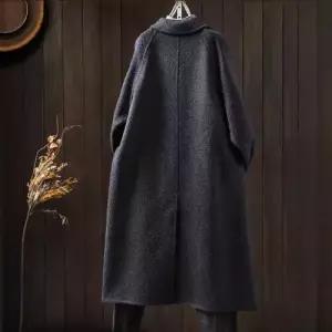 EAMT 여친 하프 모직 가을 캐시미어 터틀넥 코트 양면 싱글 EUNG3