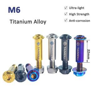 1pcs 티타늄 합금 볼트 너트 M6x35mm 바이크 오토바이 브레이크 핸들 링크 나사 상단 펌프 타이로드 수리