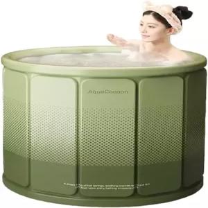 휴대용 접이식 욕조 제시 샤워실용 PVC SPA 담금 스탠딩 온도를 유지하기 위해 두꺼운 열 폼이 있는 독립형