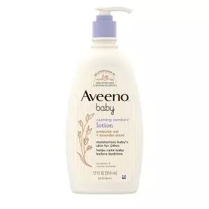 Aveeno Baby Calming Comfort 모이스처라이징 바디 로션, 릴랙싱 라벤더  바닐라 향, 기름지지 않은 베이