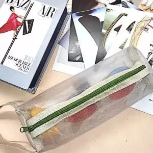메쉬 중형 미니 파우치 핸들 다용도파우치 소형파우치 미니파우치