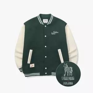 (매장정품) 디아도라 diadora [디아도라 by PALMES] 그래픽 바시티 자켓 GREEN D6123LJK91GND 327129