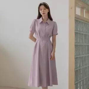 시크라인 XXL까지) 플리드 스트랩 원피스 하객룩 오피스룩 모임룩 격식룩 빅사이즈