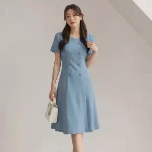시크라인 XXL까지) 브레켄 플레어 원피스 하객룩 오피스룩 모임룩 격식룩 빅사이즈