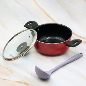 [퀸센스] IH 코코 냄비 양수 세라믹 코팅 스텐 이유식 라면 가벼운 인덕션 (20cm)