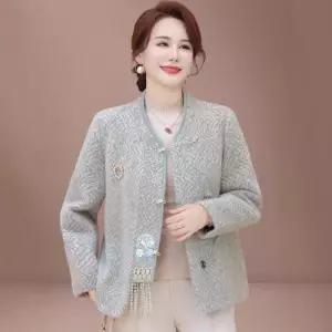 여성용 모직 모직코트 코트 가을옷 상의 춘추 admr3