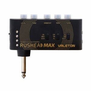 발레톤 러쉬헤드 맥스 USB 충전식 휴대용 포켓 기타 베이스 헤드폰 앰프 침실 플러그인 멀티 이펙트